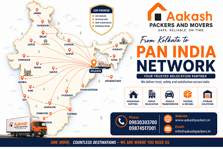 Aakash Packers and Movers Kolkata to PAN India Network